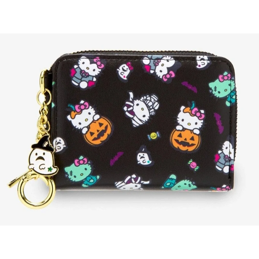 NEW! Her Universe Hello Kitty Zombie Pumpkin Glow-In-The-Dark‎ Backpack & WALLET